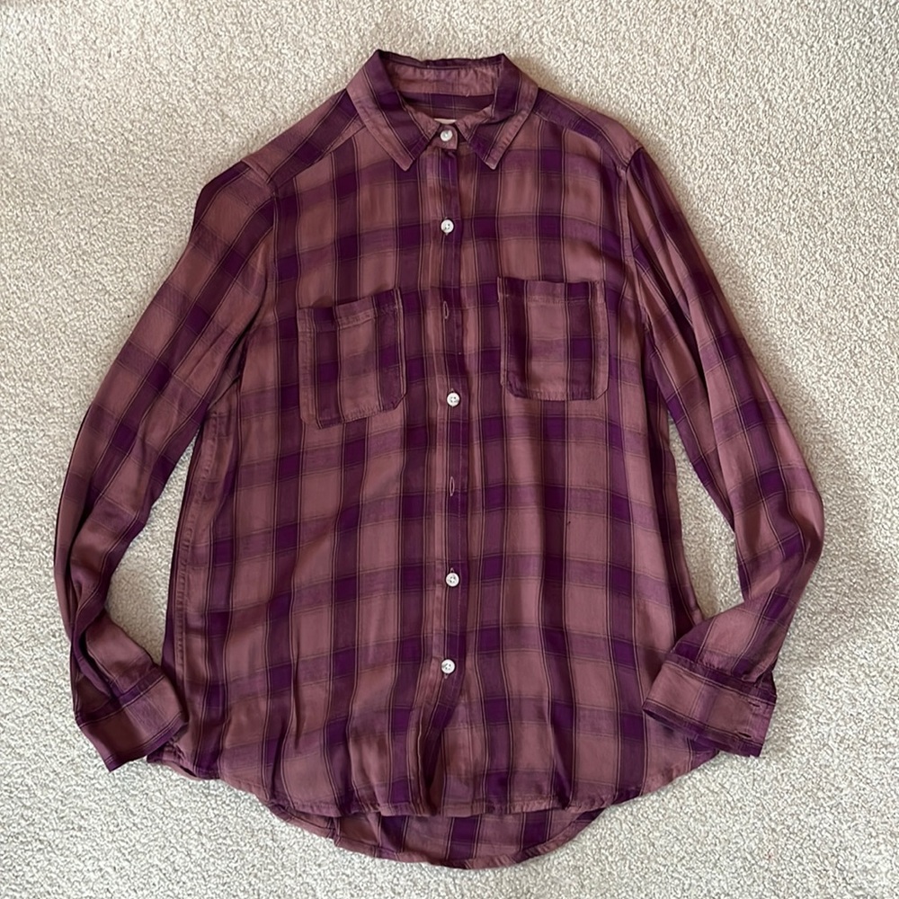 Mossimo Boyfriend Fit Plaid Button Up